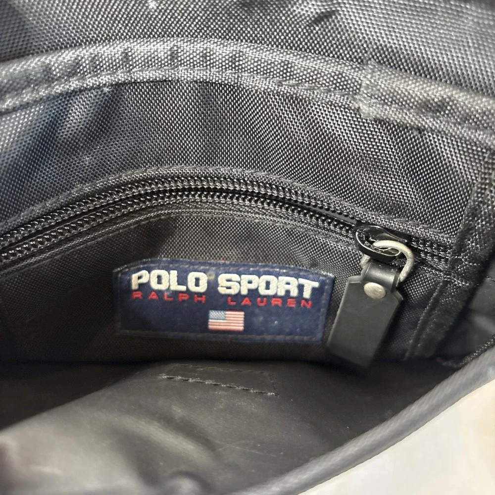 Vintage 90s Y2K Ralph Lauren Polo Sport Crossbody Bag Purse Travel‎ Black